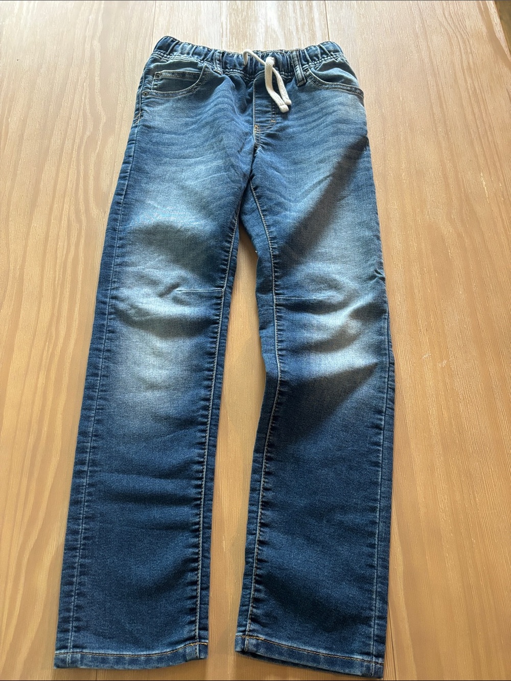 GAP Kids Blue Straight-Leg Denim Jeans with Drawstring